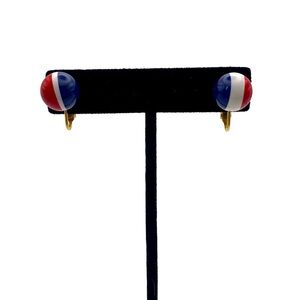 Vintage 1960s Mod Clip On Earrings